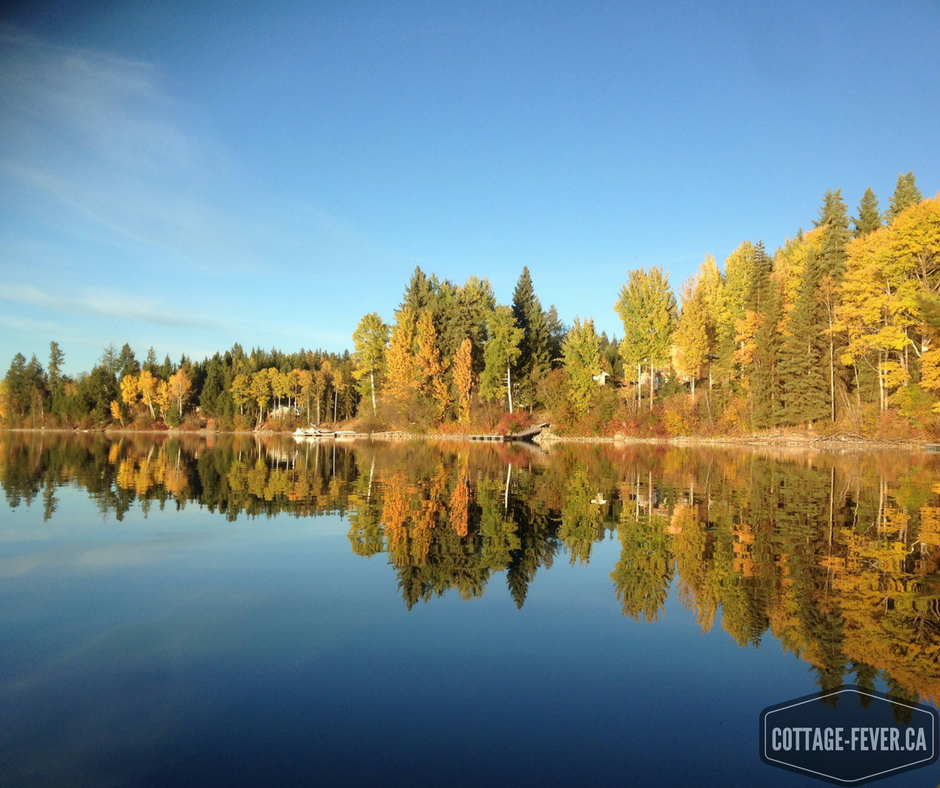 lake fall autumn reflection