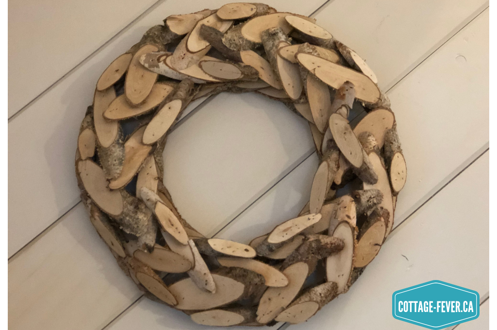 cut wood wreath