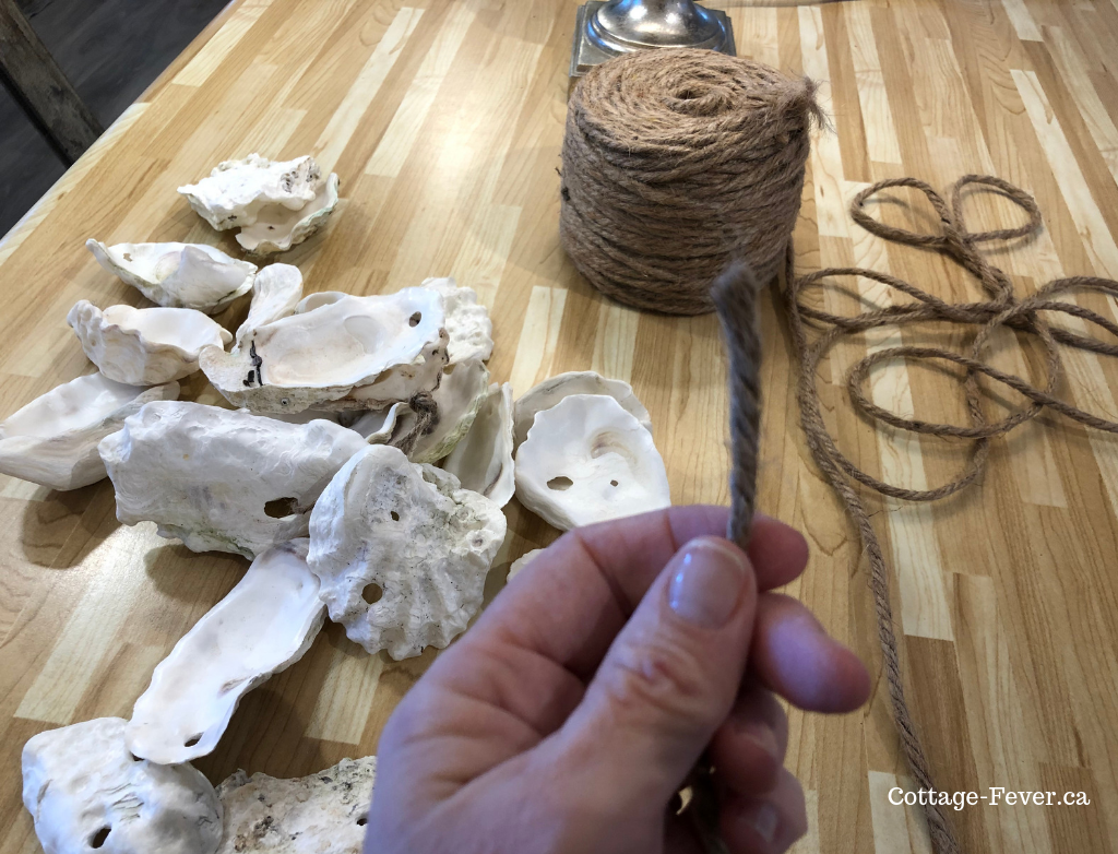 How to craft an oyster shell garland