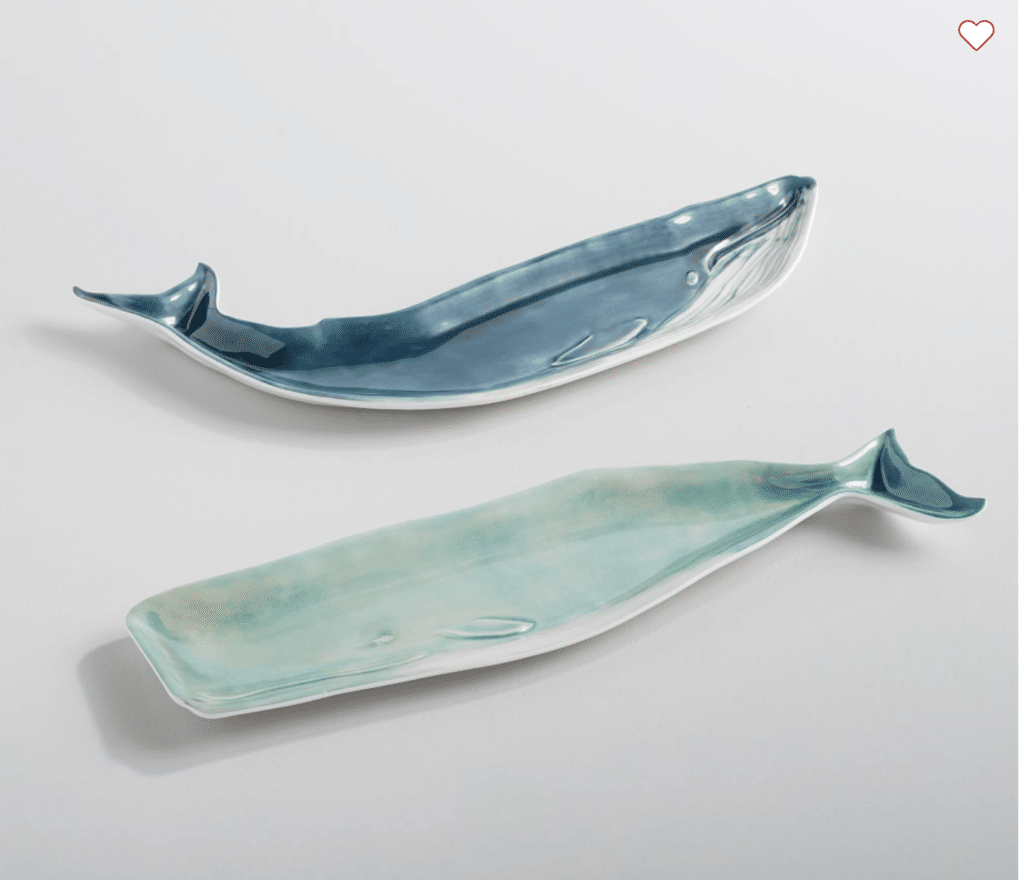 Whale shaped platter