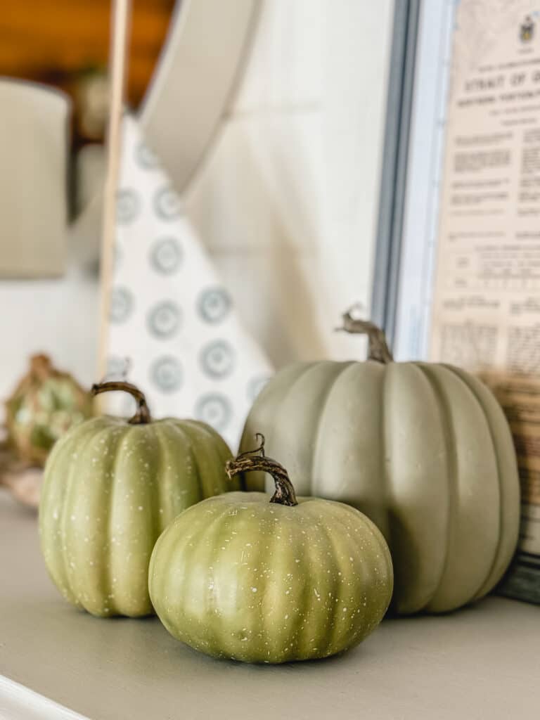 Green Faux Pumpkins